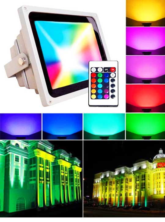 Прожектор RGB 30Вт с пультом